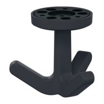 Gancio triplo Ser.477 opaco,elastico 92 grigio H.69mm D.51mm HEWI