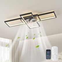 Ganeed - Deckenventilator mit Licht und Fernbedienung, Moderner Dimmbar led Deckenventilator, Leiser Reversibler Motor mit Einstellbarer