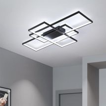 Ganeed - Dimmable Ceiling Light, 110cm Flush Mounted Ceiling Light Remote Control Modern Chandelier, 70W Square Acrylic Near Ceiling Light for