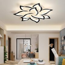 Dimmbare Led Deckenleuchte,10 Blütenblätter Moderne Unterputz Deckenleuchte, Acryl Moderne Blumenform Deckenleuchte Kronleuchter Beleuchtung Für 