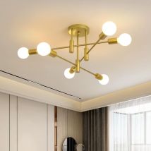 Bauernhaus Unterputz Deckenleuchten, Küche in der Nähe der Deckenleuchte, quadratische schwarze Metallkäfig Leuchte für Flur Schlafzimmer Esszimmer