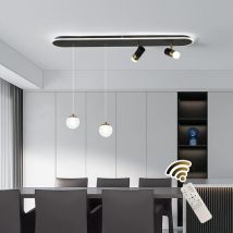 Lampada a sospensione moderna, lampadario led dimmerabile, lampada per isola cucina con faretti, lampada a sospensione regolabile per sala da pranzo,