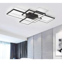 Ganeed - Lampada Da Soffitto A Led Moderna Da 75 W, Lampadario Da Soffitto A 3 Quadrati In Alluminio Acrilico, Plafoniera Da Soffitto Semplice Da 
