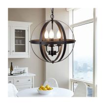 Ganeed - Lámpara colgante,Iluminación colgante de globo industrial, lámpara colgante esférica de araña vintage, lámpara de techo, con accesorios,