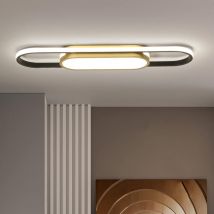 Ganeed - Lámpara de techo led, Lámpara de techo moderna, Lámpara de techo lineal led acrílica, Lámpara de techo con control remoto, Lámpara de techo