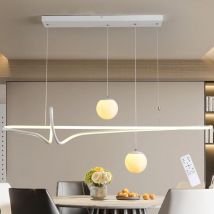 Led Moderne Suspension Luminaire Luminaire Salon Dimmable Suspension avec Télécommande, Lampe à Suspension pour Salon, Salle à Manger, Chambre à