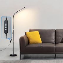 Ganeed - living room floor lamp, 10W led plate, adjustable brightness, flexible head, choice of warm, neutral or cool white light, touch function,