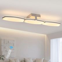 Modern led Ceiling Light, 23W Dimmable Kitchen Flush Mount Ceiling Light with Remote, 3000K-6500K Color Temperature, 1800LM, Energy-Saving Lighting