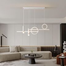 Moderne Suspension led, Lustre led Linéaire Moderne Suspension Dimmable avec Télécommande, Suspension Réglable pour Salle à Manger Chambre Salon