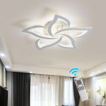 Plafoniera Moderna A Led Dimmerabile Con Telecomando, 45w Plafoniera A Forma Di Fiore Per Soggiorno, Camera Da Letto, Cucina, Corridoio, Balcone, Sala