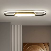 Ganeed - Plafonniers led Éclairage de Plafond modernes à encastrer Dimmable led 40W Plafonnier avec télécommande Acrylique linéaire Lampe de Plafond