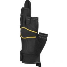 Gant Delta Plus 3 doigts coupés paume cuir synthetique - dos polyester/elasthanne noir jaune - VV905NO0 T11