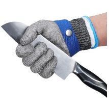 Gant De Boucher Xl 25.5cm En Cotte De Maille Acier Inoxydable Résistant Coupe Haute Performance Niveau 5 Protection