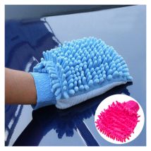 Gant de lavage de voiture en microfibre - rose foncé