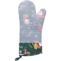 Gant de Noël en silicone résistant à la chaleur pour four et cuisine