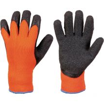 Gants de protection contre le froid Rasmussen taille 10 orange/noir 100 % polyacryl.avec latex rétrécissant en 388, en 511 cat. ii