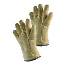 Gant de protection thermique 5 doigts avec isol. taille universelle tissu aramide naturel avec isolation en 388, en 407 catégorie epi iii