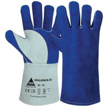 Hase Safety Gloves - Gant de soudeur Mühlheim Blue taille 9 bleu/gris Croûte de cuir en 388, en 12477 catégorie epi ii