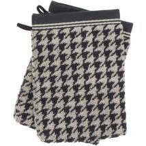 Gant de toilette pied-de-poule