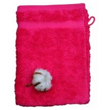 Gant de toilette coton bio coloris Framboise
