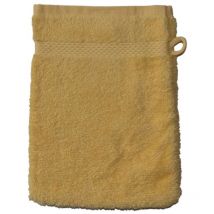 Gant de toilette coton bio coloris Jaune soleil