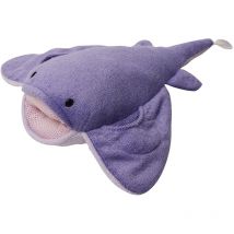 Gant de toilette raie manta Prune 20 cm