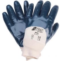 Gant en nitrile.bleu. Ceinture.partiellement enduite. Taille.8