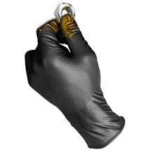 Boite 50 Gants Jetables En Nitrile Noir Sans Poudre Taille 8 Juba