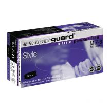 Gant jetable Semperguard Nitril Style taille s noir nitrile en 374, en 455 catégorie epi iii 100 pièces/boîte Semperit