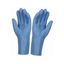 10 Gant latex naturel bleu tout enduit s-coton interlock taille8 1-2