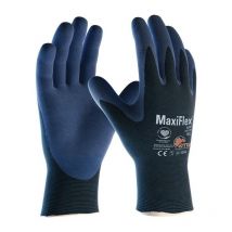 Gant MaxiFlex Elite 34-274 taille 8 bleu/bleu nylon avec nitrile microporeux en 388 catégorie epi ii
