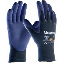 Gant MaxiFlex Elite 34-274 taille 10 bleu/bleu nylon avec nitrile microporeux en 388 catégorie epi ii