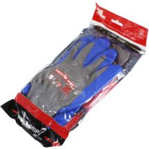 Guante de nilón sin costuras con recubrimiento de nitrilo color gris/azul 3L talla 9