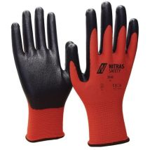 Gant Mousse De Nitrile Taille 10 Rouge/noir Nylon Avec Mousse Nitrile En 388 Catégorie Epi Ii