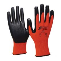 Gant mousse de nitrile taille 8 rouge/noir Nylon avec un revêtement en nitrile en 388 catégorie epi ii