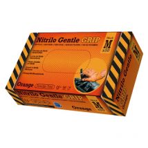 Gant Nitrile Orange 8,5gr Taille m Rubberex boite de 50