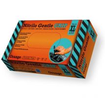 Gant Nitrile Orange 8,5gr Taille xl Rubberex boite de 50