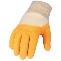 Gants de travail ASATEX – Taille 10 – Coton avec revêtement latex – Antidérapants, surface rugueuse – Gants de manutention
