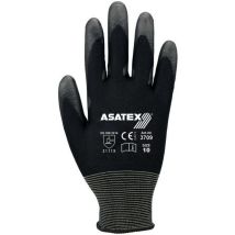 Gant de manutention taille 10 – Polyamide noir avec revêtement en polyuréthane souple – EN 388 – Résistance à l'abrasion 3 – ASATEX