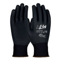 Gant tricoté sans couture en pet noir recyclé, enduction en mousse de nitrile noir, 31-5331R sachet de 6 taille 7 PIP
