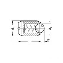 Otto Ganter Gmbh&co.kg - Ganter GN615-M4-KN Spring Plunger Stainless Steel Standard Spring