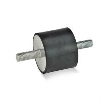 Gummipuffer gn 351 d1 30 mm, d2 m 8 h 30 mm mit 2 Schrauben l 20 mm