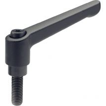 Levier de serrage réglable gn 300 d. 1 m 12 mm l1 108 mm l2 63 mm filetage extérieur