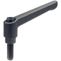 Levier de serrage réglable gn 300 d. 1 m 6 mm l1 45 mm l2 32 mm filetage extérieur