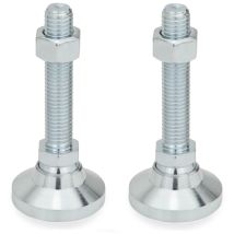 Ganter Norm elementi da piedi/piedini di livellamento con uso generico – gn 343.2 Piede diametro: 25 mm in acciaio zincato, Blu passivato 2 pezzi,