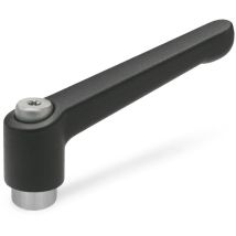 Ganter Normelemente Gn 300,1-45-m6-sw 1-45 M6 Sw Leve Di Bloccaggio Regolabile Con Acciaio Inox Boccola Filettata, Rivestimento Strutturato, Nero, 