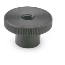 Ganter Normelemente Dado zigrinato alto – din 466-M3 acciaio brunito 30 pezzi