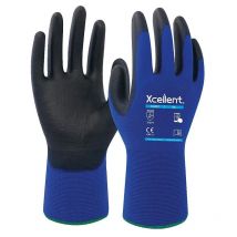 Gants 18-001 nylon/pu Jauge 18 Dextérité Bleu taille 6 - la paire Xcellent