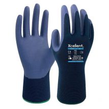 Gants 18-002 nylon/nitrile Jauge 18 Dextérité Bleu marine taille 8 - la paire Xcellent