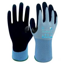 Gants 18-971 Polyester/nitrile Jauge 18 Anticoupure D Bleu/noir Taille 8- Sachet De 12 Paires Xcellent